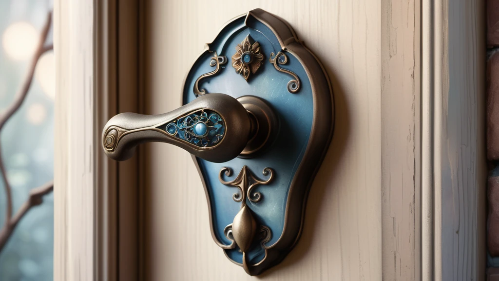 Eine kunstvolle Türklinke, die symbolisch für neue Möglichkeiten steht.